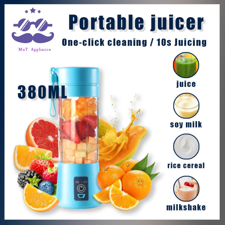 Portable Electric Juicer USB Rechargeable Handheld Smoothie Blender Fruit  MixersMilkshake Maker Machine Food Grade Materials