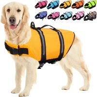 Ripstop Dog Life Jacket Safety Pet Flotation Life Vest Adjustable Reflective Puppy Lifesaver Swimsuit for Small Medium Large Dog Clothing Shoes Access