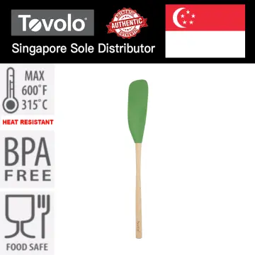 Tovolo 5pc Silicone and Wood Handle Spatula Set Apricot Orange