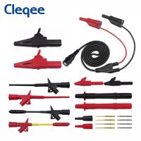 Cleqee P1800 Series BNC Cable To 4mm Banana Plug Test Lead Kit with Test Probe Needles Test Hook Alligator Clip Automotive Tool