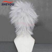 Anime Hatake Kakashi Short Silver White Layered Heat Resistant Hair Cosplay Costume Wig