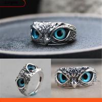 ZONGMA ปีศาจ Retro Animal Style ของขวัญ Owl Eye Statement Ring Vintage Ring Open Adjustable