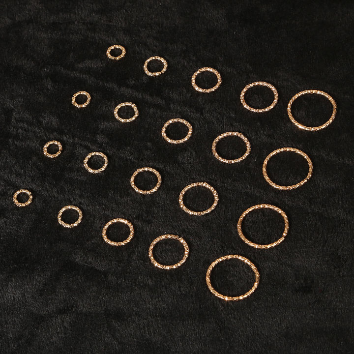 50ชิ้น-ล็อตสไตล์เกาหลีกระโดดรอบแหวนแฟชั่น-twisted-ปิดแหวนสำหรับ-diy-charms-เครื่องประดับทำเครื่องเพชร