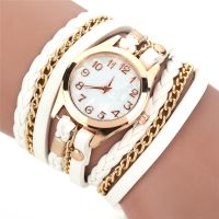 ?discount? PU Leather Strap Bracelet Braided Winding Wrap Quartz WristWatch Fashion Casual Women Rhinestone Bracelet Watch Relogio Feminino