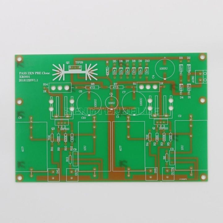 วงจรขยายกำลังสัญญาณขึ้นอยู่กับผ่านเซน-pcb-แผ่น-hifi-พรีแอมป์-diy-เปล่า