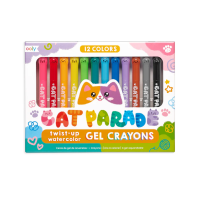 Cat Parade สีเทียนเนื้อเจล แก๊งน้องแมว 12 สี สดใส  นำเข้าจากอเมริกา