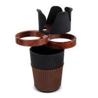 vehicle cup holder ที่วางแก้วแบบพกพา 4-in-1 มัลติฟังก์ชั่น ABS ที่วางแก้วหมุนได้