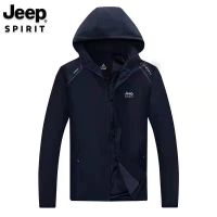 JEEP SPIRIT เสื้อโค้ทลำลองใส่ได้ทั้งชายและหญิงสำหรับฤดูใบไม้ผลิและฤดูใบไม้ร่วงเสื้อโค๊ตแนวสปอร์ต