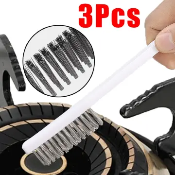 Wire Brush, 3pcs Stove Cleaning Brush Tool Set Deep Cleaning  Nylon/Brass/Stainless Steel Bristles with Curved Handle Grip for Rust, Dirt  & Paint Scrubbing