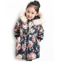 YUAAE Girls Jackets Kids Coat Children Winter Outerwear &amp; Coats Casual Baby Girls Clothes Autumn Winter fur jacket Parkas 5-12 years