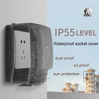 86 Type Waterproof Socket Switch Cover Electric Plug Dust Protector Child Safety Box Splash Box Power Outlet Bathroom Supplies