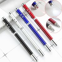 4 In 1 Multifunctional LED Light Touch Screen Capacitor Pointer Pen Handheld Metal Body Electronic Ballpoint Pens