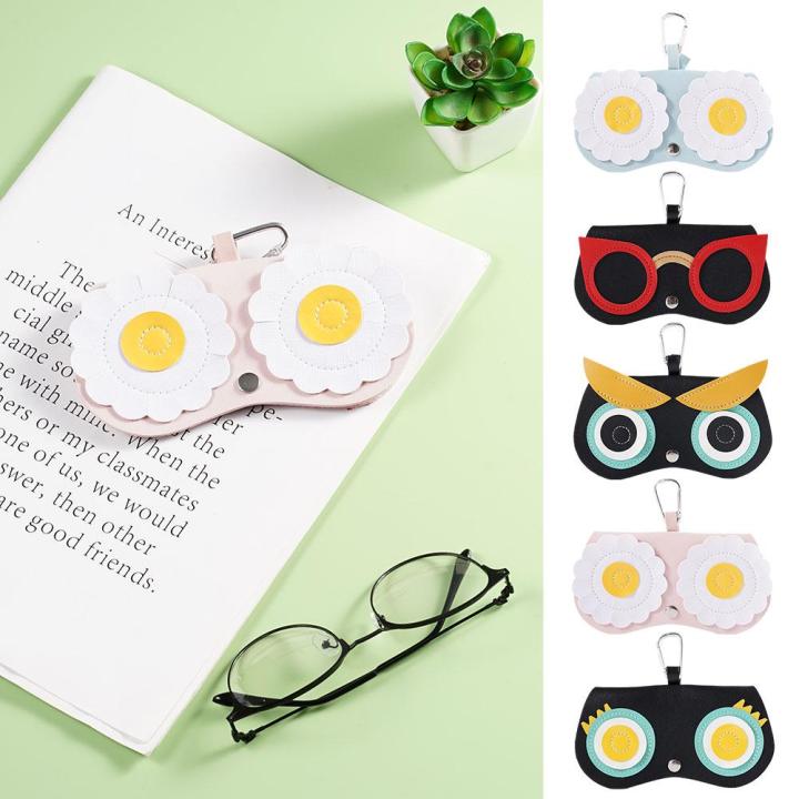 กล่องเก็บแว่นตาแบบพกพากระเป๋าใส่แว่นกันแดดแฟชั่นลายการ์ตูนสามารถแขวนคลิปหนีบแว่นตากันแดดได้-m4l8