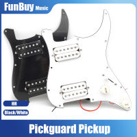 Loaded Prewired HH Pickguard Humbucker Pickup Assembly Set Electric Guitar Accessories White/Black-wangjun1