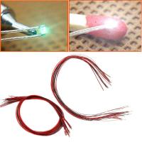 10 pcs ใหม่ T0603WM Pre - soldered Micro Litz สายนำโคมไฟ SMD LED สีขาว 200 มม. ยาว