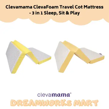 Clevamama foldable travel cot hot sale mattress