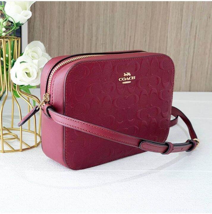 C5897 Red Coach Mini Camera Bag in signature Leather Lazada PH