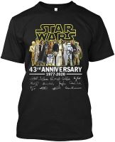 ขนาด2022ใหญ่ # Star Movie War All Cast Signed 43Rd Anniversary เสื้อยืดหนังภาพยนตร์1977-ภาพยนตร์เสื้อยืดพิมพ์ลายขนาด Baju Love 6XL 5XL