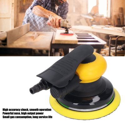 Air Powered Sander Zinc Alloy Stable Operation Fast Polishing 5in Air Random Orbital Sander for Metal