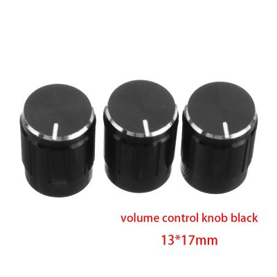 10pcs 13x17mm aluminum alloy potentiometer 13x17 knob rotation switch volume control knob black