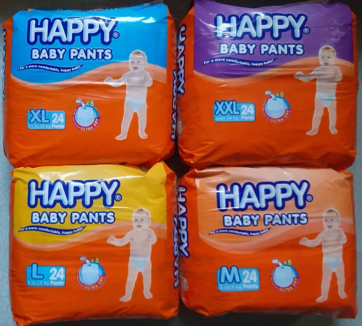 Happy Baby Pants Diaper Medium to XXXL by 24s | Lazada PH
