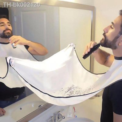 ☸♗□ 1pcs Beard Catcher Cape Bib Mirror Suction Cup Apron Hair Shave Beard Catcher Clean Care Waterproof Floral Cloth With Two Suctio