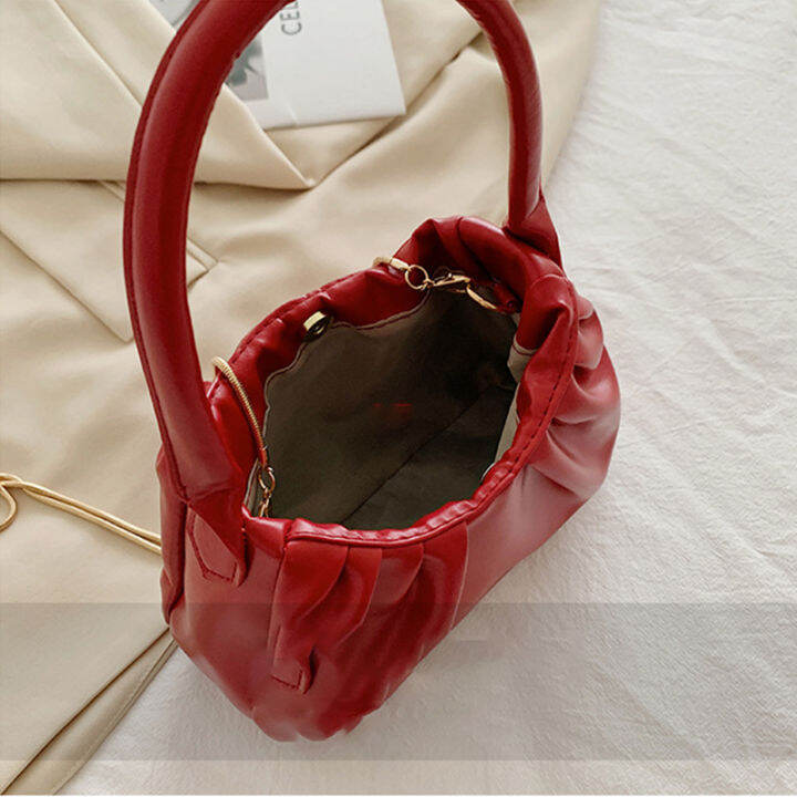 the-single-shoulder-bag-texture-chain-handbag-pu-leather-pleated-handbag-underarm-bucket-bag-leisure-handbag