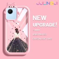 Jlingji เคสสำหรับ Realme C30s C30 Narzo 50i Prime เคสรูปแบบโบว์แบบนิ่มกันกระแทกเคสโทรศัพท์โปร่งใสฝาครอบป้องกันเลนส์กล้องถ่ายรูปซิลิกาเจล TPU