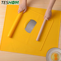 Thicken Food-Grade Silicone Baking Mat Non-Stick Pastry Rolling Dough Kneading Pad Set with Wooden Rolling Pin Dough Scraper