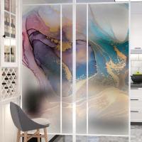 Privacy Window Film Marble Background Decorative Glass Covering No-Glue Static Cling Frosted Window Stickers Window Tint Window Sticker and Films