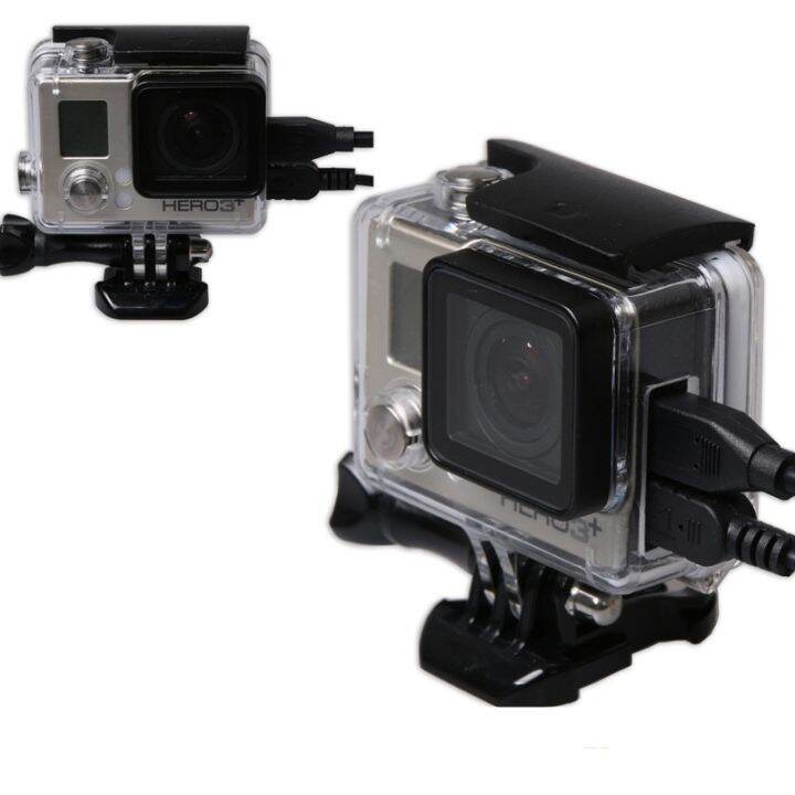 เคสป้องกันแบบเปิดด้านข้างลายโครงกระดูกสำหรับ-gopro-hero-4-3อุปกรณ์เสริมกล้องเคสป้องกันแบบเปิดด้านข้างสำหรับ-go-pro