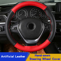 Hand sewing 3738CM Car Accessories Steering Wheel Cover For Volkswagen BMW Seat Opel Peugeot Ford Mazda Toyota Honda Nissan