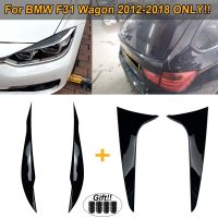 Headlight Eydlid Eyebrow Rear Window Splitter Spoiler Cover Trim For BMW 3 Series F31 Touring Wagon 2012-2018 Car Accessories