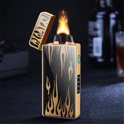 ZZOOI New Super Large Arc Lighter Rechargeable Big Flame Large Battery Capacity Windproof USB Electronic Lighter Smoking Accessories