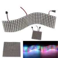 【❂Hot On Sale❂】 na07037036036666 แผงโมดูล Led พิกเซลแบบยืดหยุ่น Ws2812b Rgb 8x 8/16x1 6/8x3 2/หน้าจอเมทริกซ์ Ws2812หน้าจอแผงสามารถระบุที่อยู่รายบุคคลได้ Dc 5V