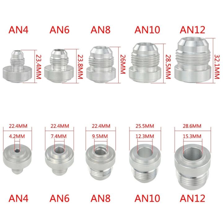 an-4-an-6-an-8-an-10-an-12-อลูมิเนียมเงินชายเชื่อมบนฐานรอบที่เหมาะสม