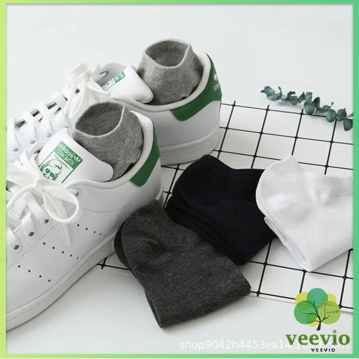 veevio-ถุงเท้าข้อสั้น-ถุงเท้าระบายอากาศดี-เนื้อผ้านุ่ม-เลือกสีได้