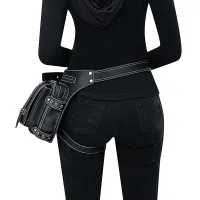 Designer Steampunk Retro Rock Gothic Goth Shoulder Waist Bags Packs Victorian Style for Women Men +Leg Bag Thigh Holster Bag