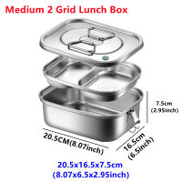 304 Stainless Steel Lunch Food Container Bento For Kids Double Layer Large Capacity Tableware Food Storage