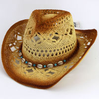 Unisex Hat outdoor fishing western cowboy straw hat crochet sun hat vacation beach hat for outdoor hat camping hat
