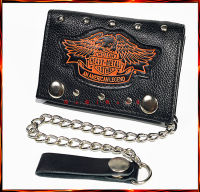 MOTORCYCLE BIKER LEATHER WALLET Eagle Wings (#13.2)