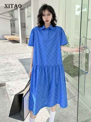 XITAO Dress Casual Women Clothing Shirt Dress
