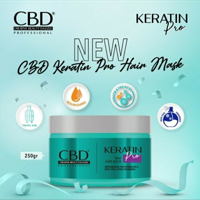 CBD Professional Keratin Pro Daily Hair Mask (Masker Rambut/Treatment ...