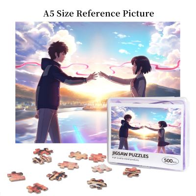 Your Name Mitsuha X Taki (22) Wooden Jigsaw Puzzle 500 Pieces Educational Toy Painting Art Decor Decompression toys 500pcs
