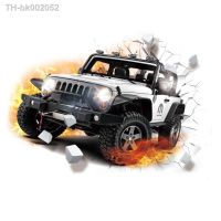 ☄❐ 3D Supercross Vehicle Wall Stickers Wild jeep Broken Wall Poster Wall Art Car Decal Kids Room Decoration murals Boys Favors