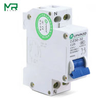 1pn Dz30-32เบรกเกอร์ขนาดเล็ก220V 230V 50Hz 60Hz ราง Din เบรกเกอร์ติดตั้ง6a 16a 20a 32a 25a