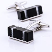 KFLK เครื่องประดับสำหรับผู้ชายยี่ห้อคุณภาพสูงเสื้อ Cufflinks สีดำ Cube Cufflinks แฟชั่นงานแต่งงานของขวัญปุ่มผู้เข้าพัก