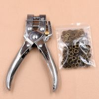 Pliers + 100 sets eyelets.Hollow rivets.5mm eyelets installation tool.4.5MM punching pliers.Labor-saving and silent installation  Pliers