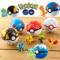 Takara Tomy Pokemon Pikachu Pokeball Automatically Bounce Anime Action Figures Toys Creative Childrens Birthday Gift