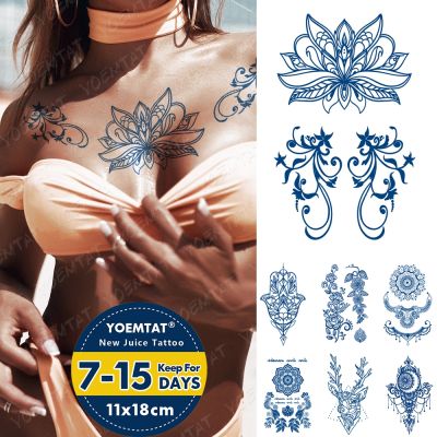 hot【DT】 Juice Lasting Temporary Stickers Totem Mandala Flash Tattoos Ink Hand Fake Tatto